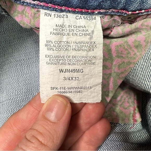 Rock 47 Embellished Cross Pocket Wrangler Bootcut Jeans - Picture 7 of 14